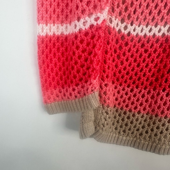 Croft & Barrow open knit long sleeve color block sweater size Large - Picture 7 of 12